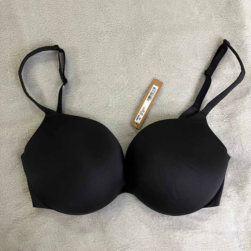 Skims Ultimate 36DD Push Up Plunge Bra Onyx Black BA-PLG-9214 NWT